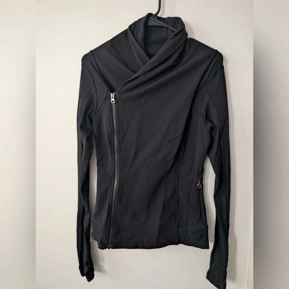 Lululemon Bhakti Yoga Jacket Black‎ Full Zip Size 9